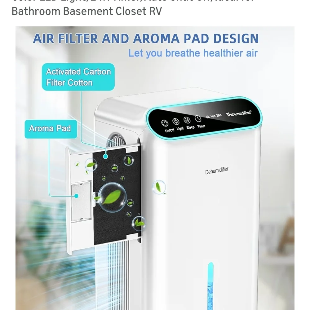White Dehumidifier with LED Display - Picture 3 of 7